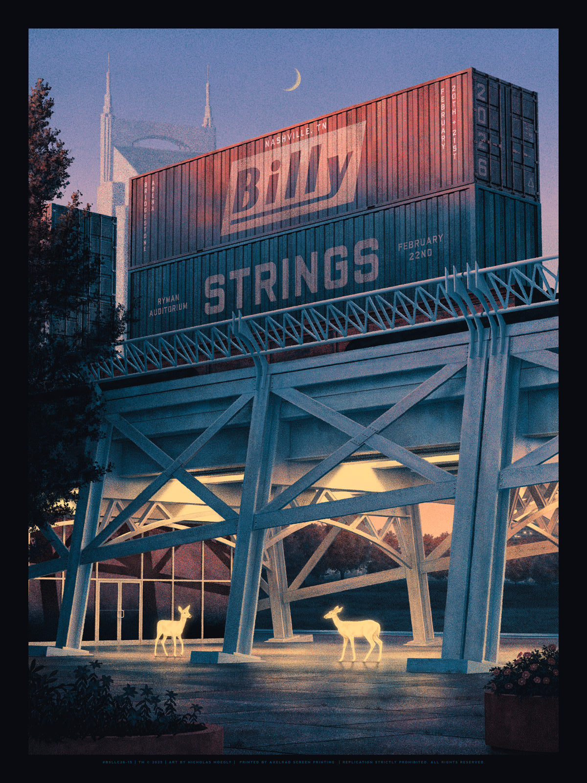 Billy Strings Nashville, TN Poster February 20th, 21st, and 22nd